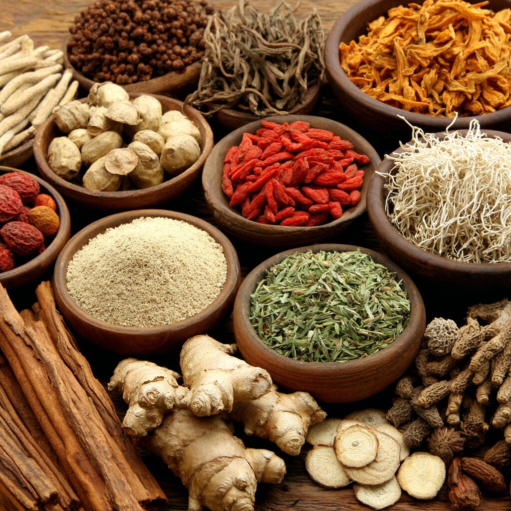 jackrabbit herbal medicines on a table up close. lots of vari 6c94e583 e5b7 43ef 88c0 d157fdd9b9ab 1 Herbal medicines sitting on a table.